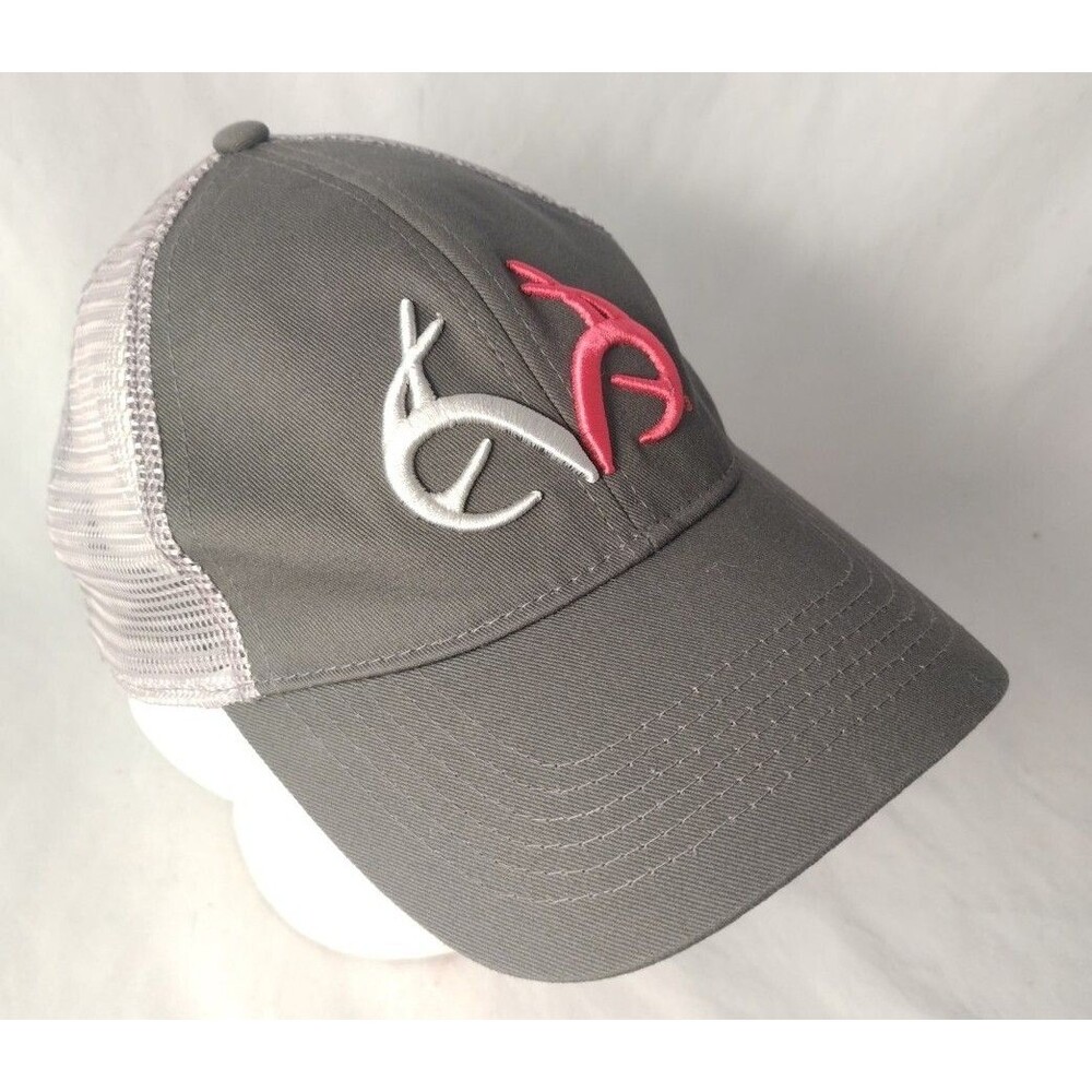 RealTree Pink & White Deer Antler Adjustable Snapback Hat/Cap-NEW!